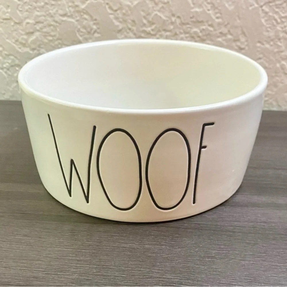 Dog Mom Dad Gift Rae Dunn Woof Dog Dish
